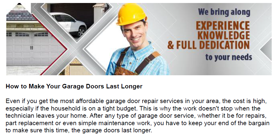How to Make Your Garage Doors Last Longer - Garage Door Repair San Gabriel